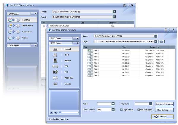 DVD Cloner Platinum: Rip DVD, Backup movie DVD to DVD disc